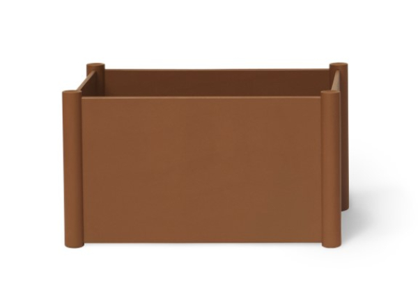 Form & Refine Pillar Box, Medium Clay Brown